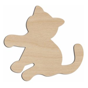 Cat Wood Cutout Craft Shape Laser Cut File