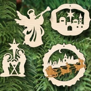 Christmas Angel, Village and Nativity Scene Hanging Ornament Bauble Laser Cut File