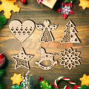 Christmas Hanging Ornaments Laser Cut File
