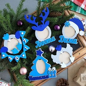 Christmas Photo Frame Ornament Laser Cut Personalized Holiday Keepsake