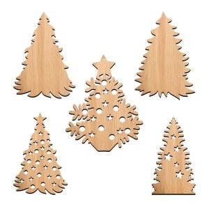 Christmas Tree Shapes for Crafts Laser Cut File