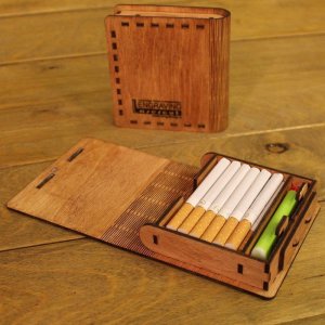 Cigarette Case with Lighter Cigarette Packaging Box Laser Cut File