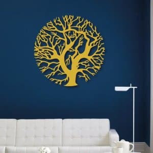 Circle Bare Tree Wall Art for Home Decor Laser Cut File