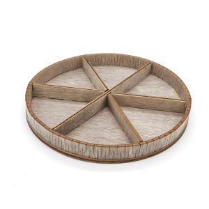 Circle Decorative Tray with Compartments Laser Cut File