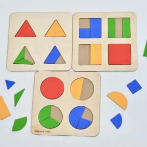 Colors and Shapes Learning Inset Puzzle Board Laser Cut File