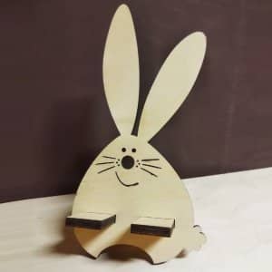 Cute Rabbit Wooden Phone Holder Stand Laser Cut File