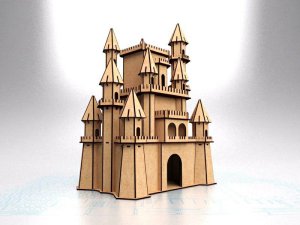 Disney Castle 3D Wooden Puzzle Laser Cut File