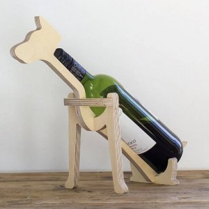 Dog Wine Bottle Holder Laser Cut File