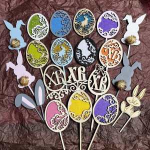 Easter Egg Bunny Cupcake Toppers Collection