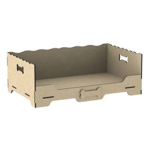 Elevated Plywood Dog Bed Laser Cut File