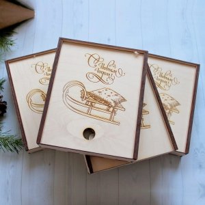 Engraving Sleigh for Christmas Gift Box