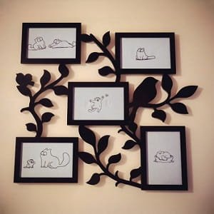 Family Tree Photo Frame Wall Decor Laser Cut Wooden Collage Art