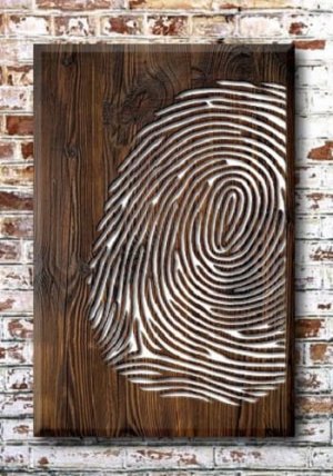 Fingerprint Wooden Wall Panel Laser Cut File