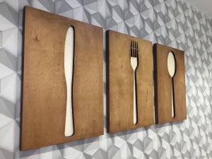 Fork Knife Spoon Wall Decor Laser Cut File