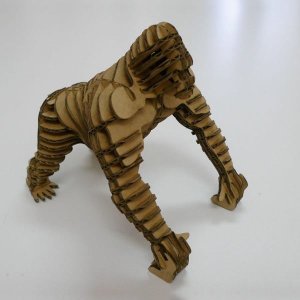 Gorilla 3D Wooden Puzzle Laser Cut File