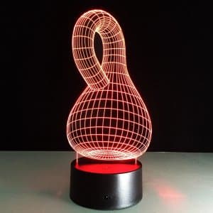 Gourd Knot 3D Acrylic Table Night Light Lamp Laser Engraved File