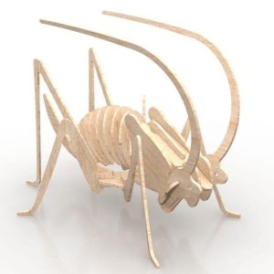 Grasshopper 3D Wooden Puzzle Model Laser Cut File
