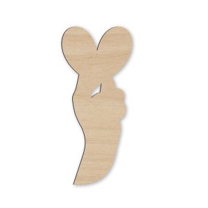 Heart Fingers Gesture of Love Wood Shape Laser Cut File