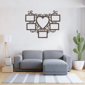 Heart Photo Frame Collage for Married Couple Laser Cut File