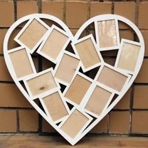 Heart Shaped Multi Photo Frame Laser Cut File