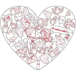 Heart Shaped Wooden Jigsaw Puzzle for Lovers Laser Cut File