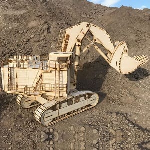 Hitachi Ex8000 Mining Excavator 3D Wooden Model Laser Cut File