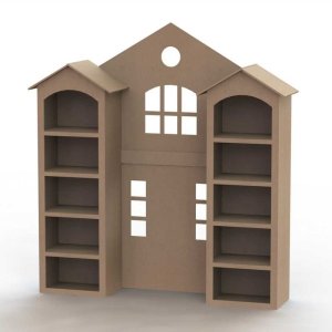 House Shaped Shelf for Kids Laser Cut File