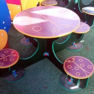 Kids Round Table and Stools Outdoor Laser Cut File