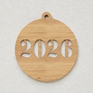 Laser Cut 2026 New Year Hanging Ornament