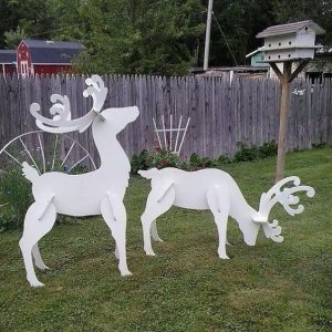 Laser Cut 3D Deer Wooden Model Head Up