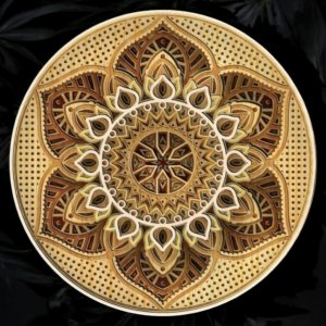 Laser Cut 3D Mandala Wooden Wall Art