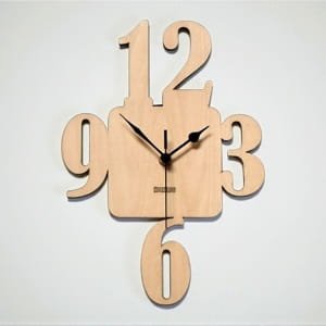 Laser Cut 4 Big Numbers Wall Clock