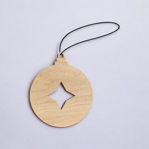 Laser Cut 4 Point Star Bauble Vector