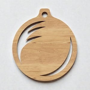 Laser Cut Abstract Design Christmas Tree Bauble