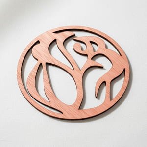 Laser Cut Abstract Design Wooden Coaster