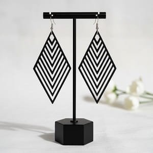 Laser Cut Abstract Stud Dangle Earrings