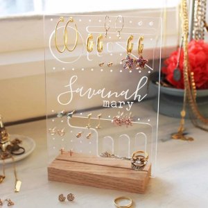 Laser Cut Acrylic Jewelry Display Stand Vector