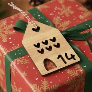 Laser Cut Advent Calendar Christmas Gift Tag
