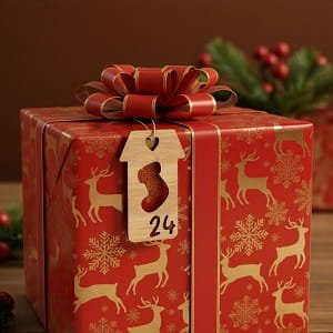 Laser Cut Advent Calendar Christmas Stocking Gift Tag