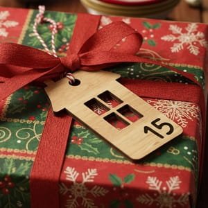 Laser Cut Advent Calendar Holiday Gift Tag