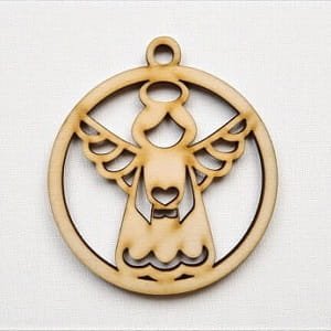 Laser Cut Angel Christmas Tree Hanging Ornament