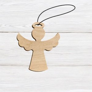 Laser Cut Angel Ornament Blank for Craft Vector