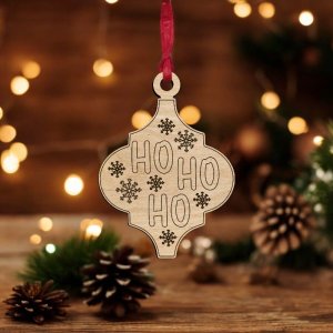 Laser Cut Arabesque Christmas Ornament Vector