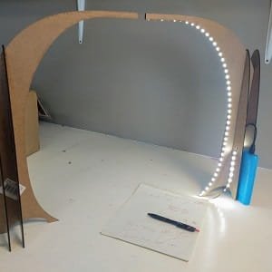 Laser Cut Arch Shaped LED Desk Lamp