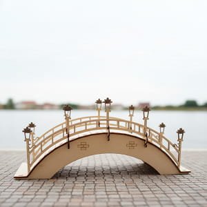Laser Cut Arched Bridge 3D Wood Model Construction Kit