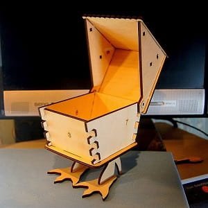 Laser Cut Baba Yaga House Wooden Candy Box