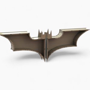Laser Cut Batman Logo Bookshelf Vector