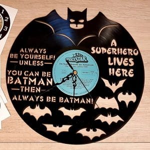Laser Cut Batman Themed Wall Clock