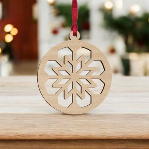 Laser Cut Bauble Hanging Decoration Vector