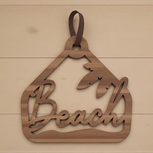 Laser Cut Beach Summer Sign Vector
